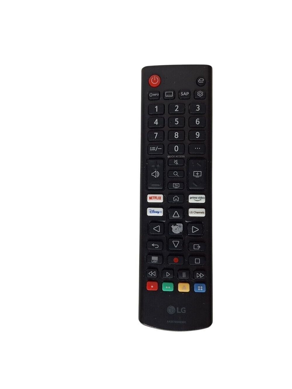 LG AKB76040302 TV Remote Control Large Tested Working